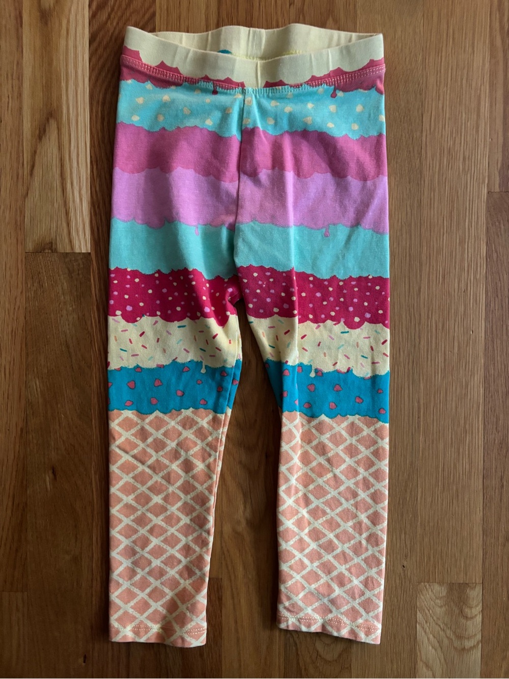 3T Spotted Zebra Ice Cream Cone Leggings